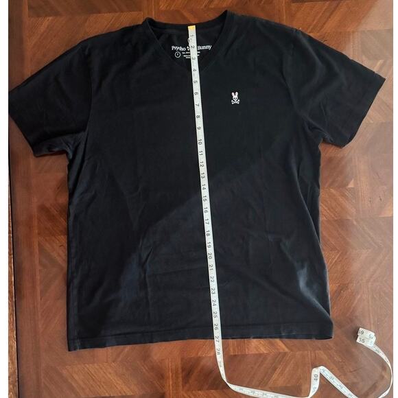 Psycho Bunny Men’s 2XL (7) Black V-Neck T-Shirt Pima Cotton Logo Tee - Picture 5 of 12